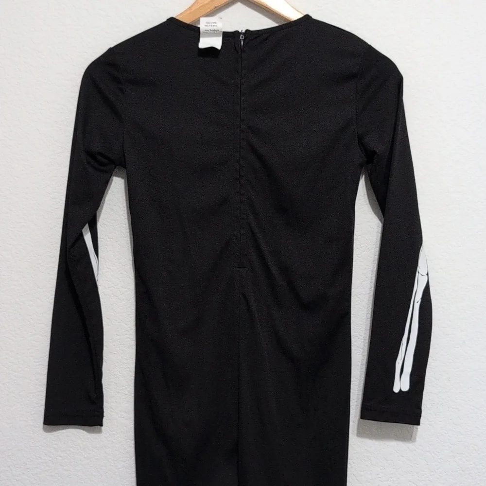 Youth‎ Large One Piece Onesie Skeleton Halloween Costume Gender Neutral Back Zip